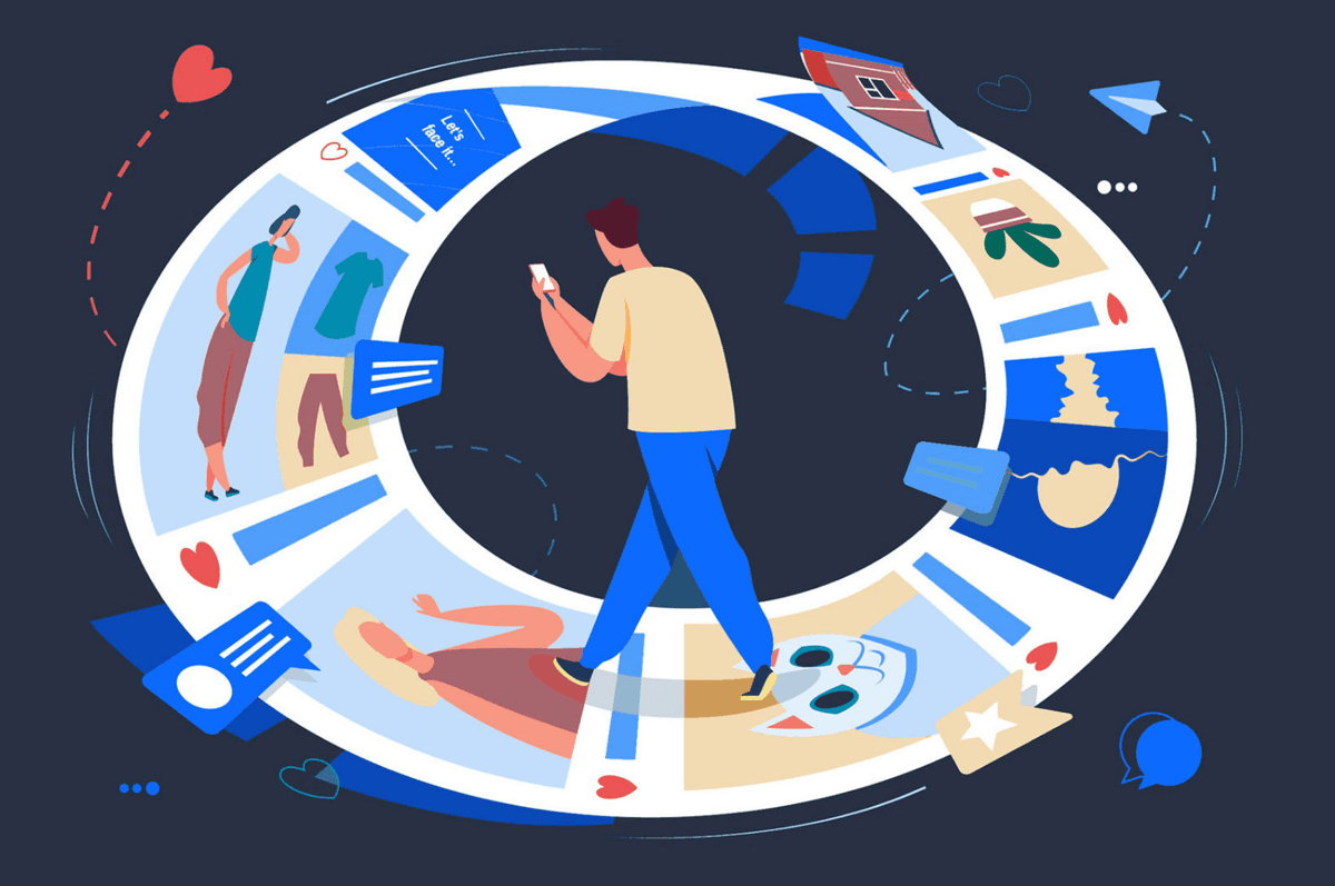 Social medias and person combined